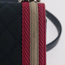 CHANEL Chain Matelasse Boy Chanel Shoulder Bag Canvas Navy Silver Auth 206385A-2