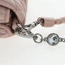 Miu Miu Matelasse Chain Shoulder Bag Leather 2way Pink Silver Auth 206389M-17