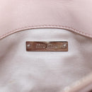 Miu Miu Matelasse Chain Shoulder Bag Leather 2way Pink Silver Auth 206389M-29