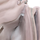 Miu Miu Matelasse Chain Shoulder Bag Leather 2way Pink Silver Auth 206389M-30