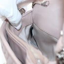 Miu Miu Matelasse Chain Shoulder Bag Leather 2way Pink Silver Auth 206389M-31