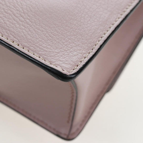 Miu Miu Shoulder Bag Leather Pink Gold Auth 206391M