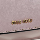 Miu Miu Shoulder Bag Leather Pink Gold Auth 206391M-21