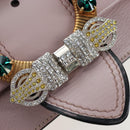 Miu Miu Shoulder Bag Leather Pink Gold Auth 206391M-22