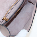 Miu Miu Shoulder Bag Leather Pink Gold Auth 206391M-9