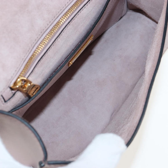 Miu Miu Shoulder Bag Leather Pink Gold Auth 206391M