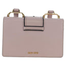 Miu Miu Shoulder Bag Leather Pink Gold Auth 206391M-2