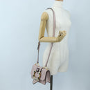 Miu Miu Shoulder Bag Leather Pink Gold Auth 206391M-33