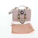 Miu Miu Shoulder Bag Leather Pink Gold Auth 206391M-12