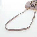 Miu Miu Shoulder Bag Leather Pink Gold Auth 206391M-7