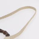 GUCCI New Bamboo Hand Bag Leather 2way Ivory Gold 263970 Auth 206395M-16