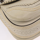 GUCCI New Bamboo Hand Bag Leather 2way Ivory Gold 263970 Auth 206395M-17