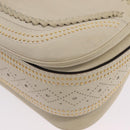 GUCCI New Bamboo Hand Bag Leather 2way Ivory Gold 263970 Auth 206395M-20