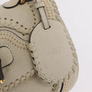 GUCCI New Bamboo Hand Bag Leather 2way Ivory Gold 263970 Auth 206395M-23