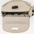 GUCCI New Bamboo Hand Bag Leather 2way Ivory Gold 263970 Auth 206395M-24