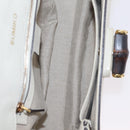 GUCCI New Bamboo Hand Bag Leather 2way Ivory Gold 263970 Auth 206395M-10
