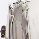 GUCCI New Bamboo Hand Bag Leather 2way Ivory Gold 263970 Auth 206395M-30