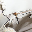 GUCCI New Bamboo Hand Bag Leather 2way Ivory Gold 263970 Auth 206395M-31