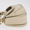 GUCCI New Bamboo Hand Bag Leather 2way Ivory Gold 263970 Auth 206395M-5