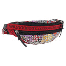 Christian Louboutin Waist bag Canvas Black Silver Auth 206397M-1