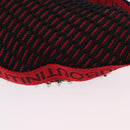 Christian Louboutin Waist bag Canvas Black Silver Auth 206397M-20