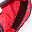 Christian Louboutin Waist bag Canvas Black Silver Auth 206397M-11