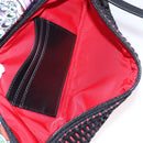Christian Louboutin Waist bag Canvas Black Silver Auth 206397M-26