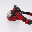 Christian Louboutin Waist bag Canvas Black Silver Auth 206397M-3