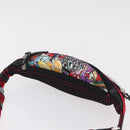 Christian Louboutin Waist bag Canvas Black Silver Auth 206397M-6