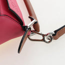 LOEWE Puzzle Bag Small Hand Bag Leather 2way Multicolor Silver Auth 206398SAM-16