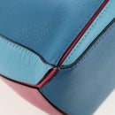LOEWE Puzzle Bag Small Hand Bag Leather 2way Multicolor Silver Auth 206398SAM-18