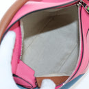 LOEWE Puzzle Bag Small Hand Bag Leather 2way Multicolor Silver Auth 206398SAM-10