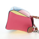 LOEWE Puzzle Bag Small Hand Bag Leather 2way Multicolor Silver Auth 206398SAM-5