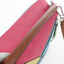 LOEWE Puzzle Bag Small Hand Bag Leather 2way Multicolor Silver Auth 206398SAM-8