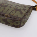 LOUIS VUITTON Monogram Graffiti Pochette Pouch Khaki M92191 LV Auth 206399A-14
