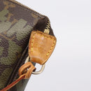 LOUIS VUITTON Monogram Graffiti Pochette Pouch Khaki M92191 LV Auth 206399A-18