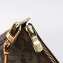 LOUIS VUITTON Monogram Graffiti Pochette Pouch Khaki M92191 LV Auth 206399A-20