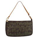 LOUIS VUITTON Monogram Graffiti Pochette Pouch Khaki M92191 LV Auth 206399A-13