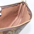 LOUIS VUITTON Monogram Graffiti Pochette Pouch Khaki M92191 LV Auth 206399A-21