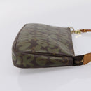 LOUIS VUITTON Monogram Graffiti Pochette Pouch Khaki M92191 LV Auth 206399A-4