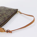 LOUIS VUITTON Monogram Graffiti Pochette Pouch Khaki M92191 LV Auth 206399A-7