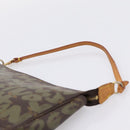 LOUIS VUITTON Monogram Graffiti Pochette Pouch Khaki M92191 LV Auth 206399A-9