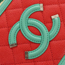 CHANEL CC Filigree Vanity Chain Bag Caviar Skin Multicolor Gold CC Auth 206403SM-20