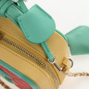 CHANEL CC Filigree Vanity Chain Bag Caviar Skin Multicolor Gold CC Auth 206403SM-21