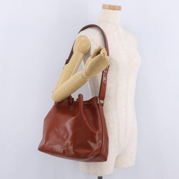 LOUIS VUITTON Epi Petit Noe Shoulder Bag Brown M44103 LV Auth 206410