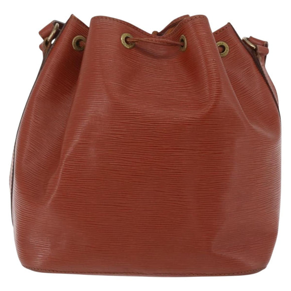 LOUIS VUITTON Epi Petit Noe Shoulder Bag Brown M44103 LV Auth 206410