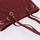 Christian Dior Canage Tote Bag Coated Canvas Red Silver Auth 206412-9
