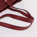 Christian Dior Canage Tote Bag Coated Canvas Red Silver Auth 206412-10