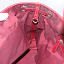Christian Dior Canage Tote Bag Coated Canvas Red Silver Auth 206412-26
