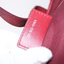 Christian Dior Canage Tote Bag Coated Canvas Red Silver Auth 206412-12